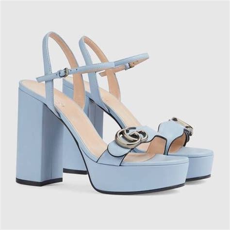 gucci blue satin heels|gucci heels platform.